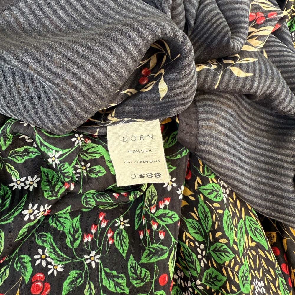Rare early doen willow dress 100% silk autumn harvest maxi - Picture 6 of 6